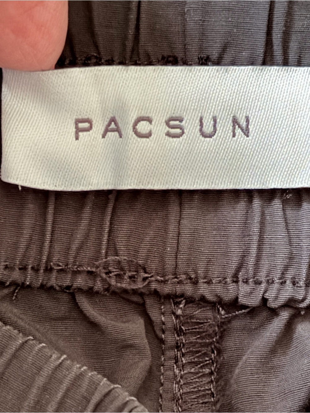 PacSun Black Baggy Cotton Nylon Cargo Pants S Streetwear Gorpcore Pockets - Picture 4 of 7